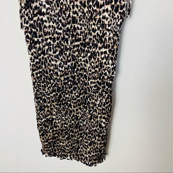 NWT Windsor Leopard Ruched Mini Dress Medium - Picture 3 of 5